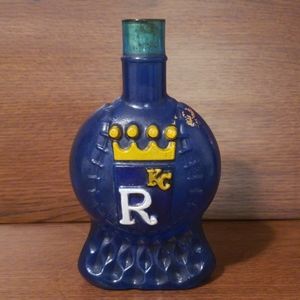Kansas City Royals 1971 vintage glass decanter